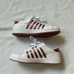 K-Swiss Pink Chrome and white trainers Women's 8 NWT